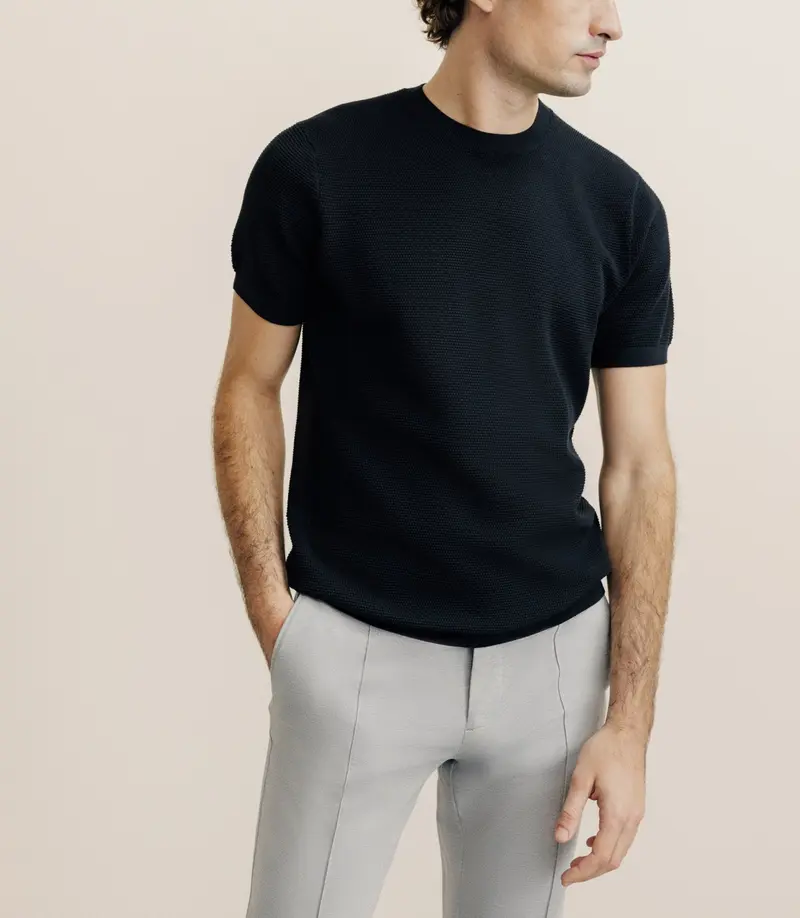 T-shirt en maille noir