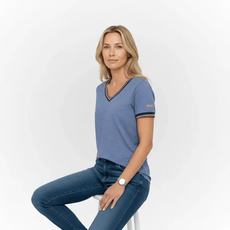 T-shirt femme bleu