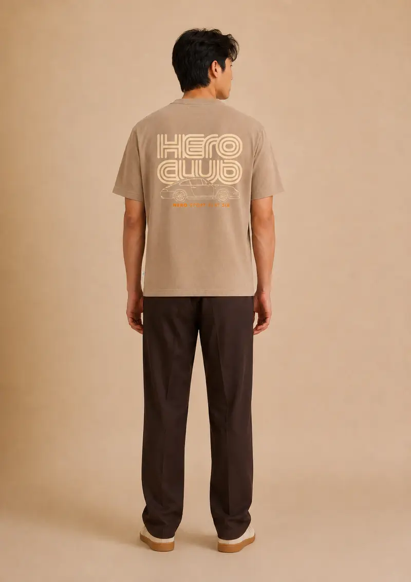 T-SHIRT FLAT SIX - BEIGE