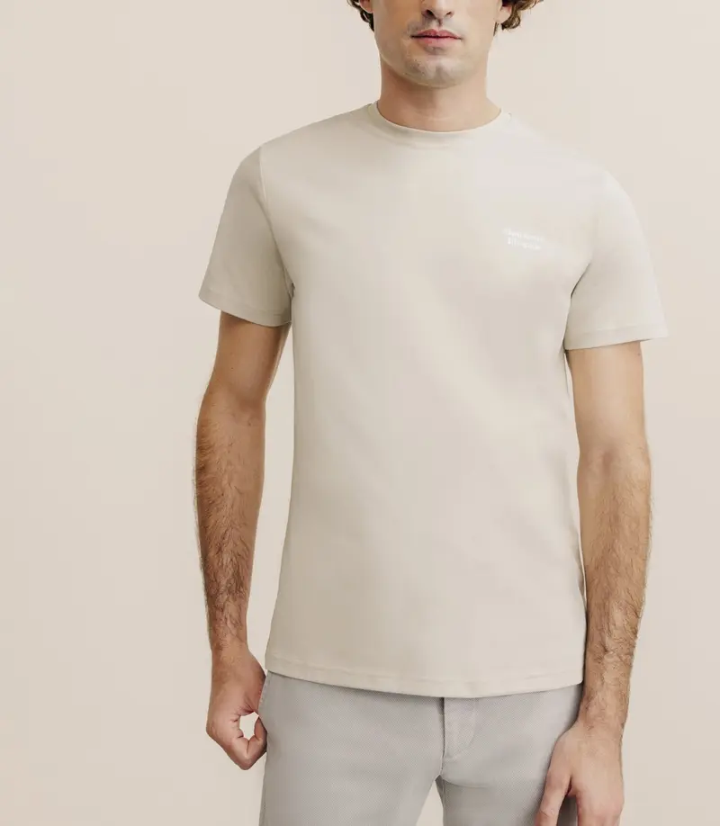 T-shirt flocking beige