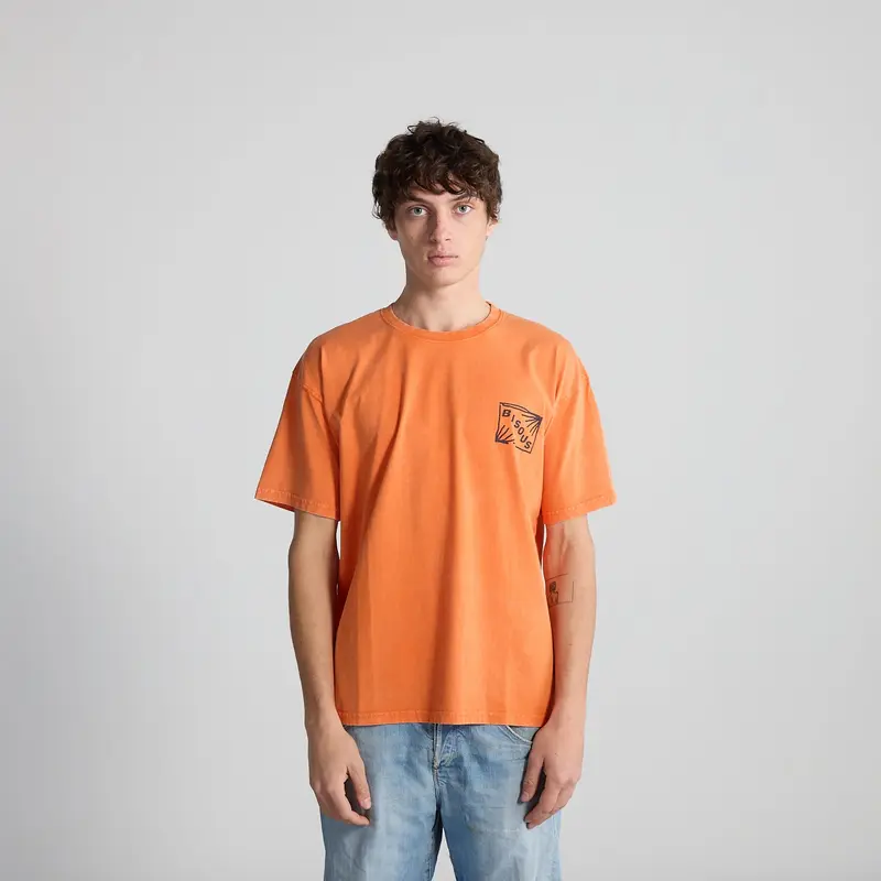 T-shirt Flyer Washed Fluo Orange