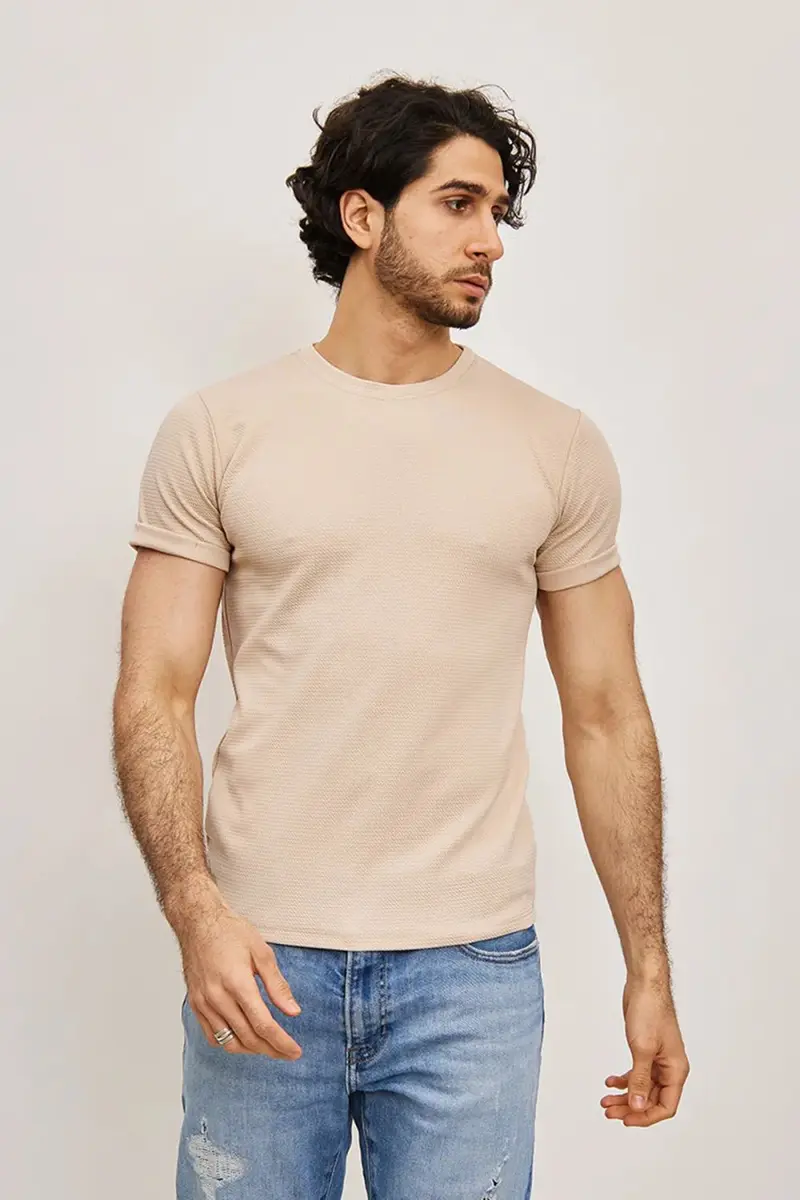 T-shirt Homme BEIGE Cintré