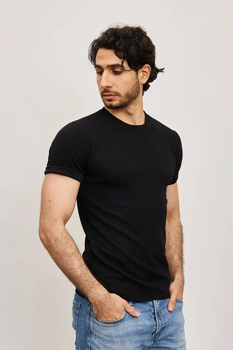 T-shirt Homme Noir Cintré