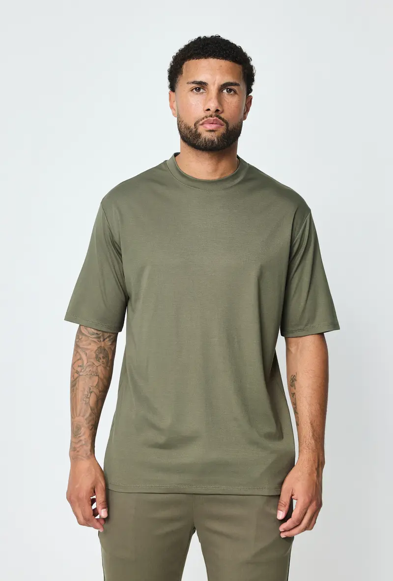 T-shirt homme oversize col rond coupe boxy
