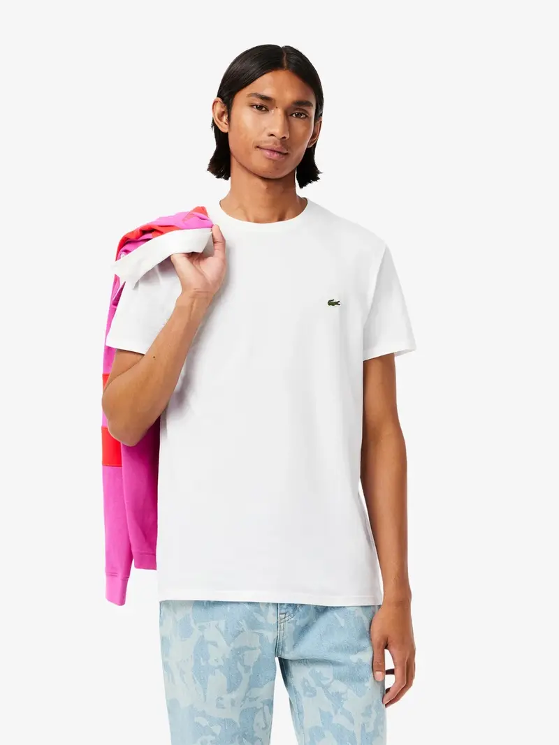 T-shirt Lacoste blanc en coton