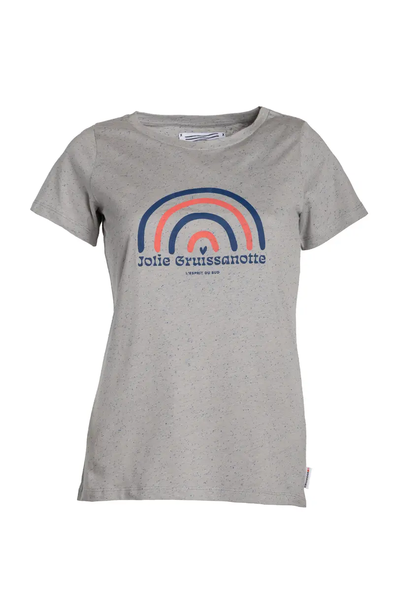 T-shirt Logo Arc en ciel Gris Neps