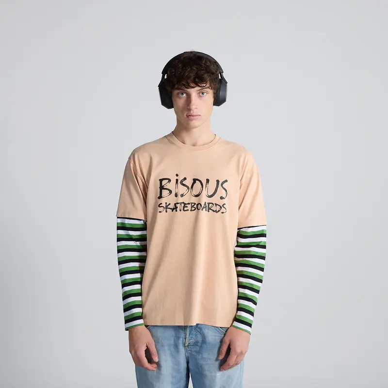 T-shirt LS Feutre Stripes