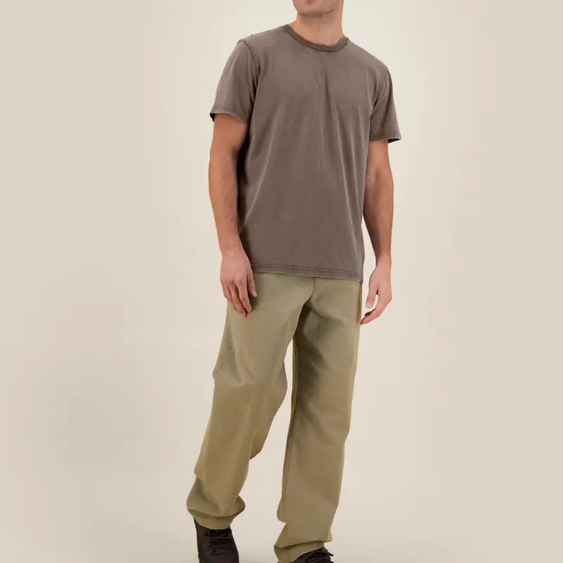 T-shirt manches courtes effet délavé marron glaçé