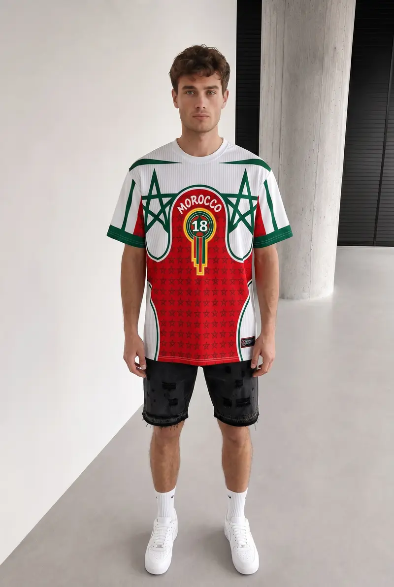 T-shirt Néoprène Morocco 18 – Esprit streetwear et inspiration sportive
