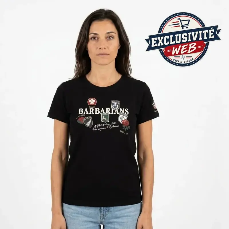T-shirt noir Barbarians femme