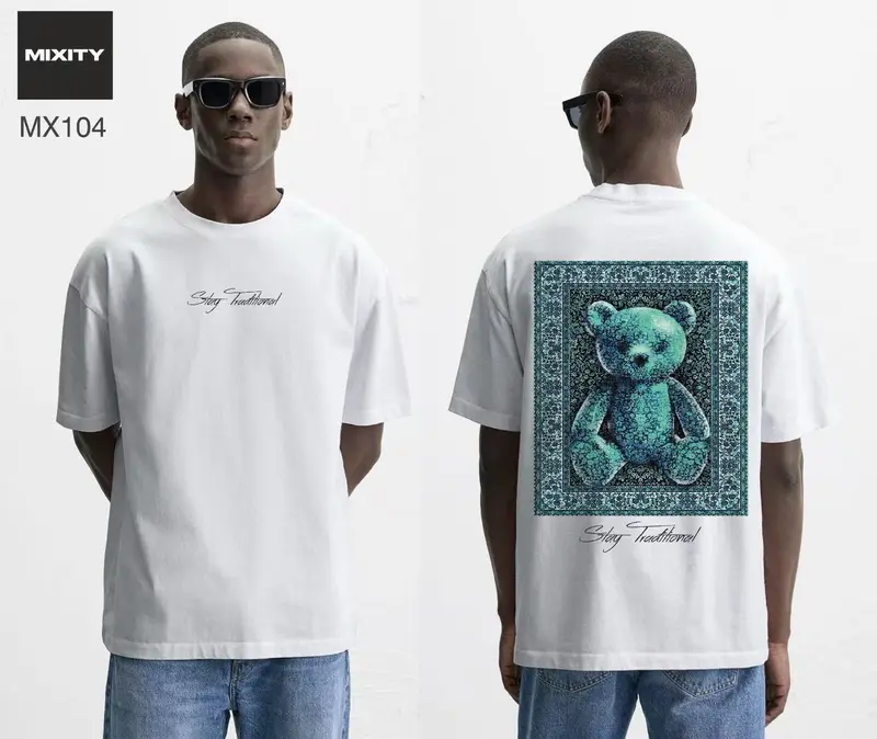 T-shirt oversize avec motif ours