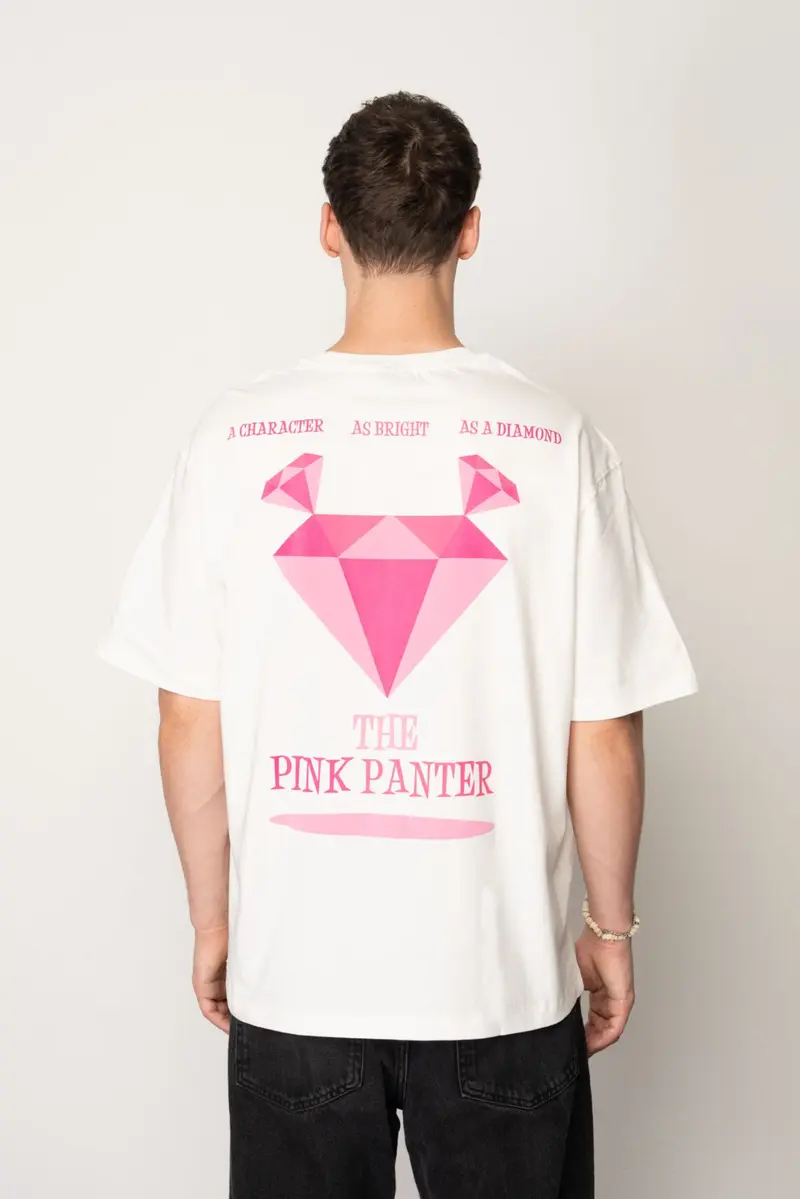 T-shirt Oversize "The Pink Panter" – Style Diamant Rose