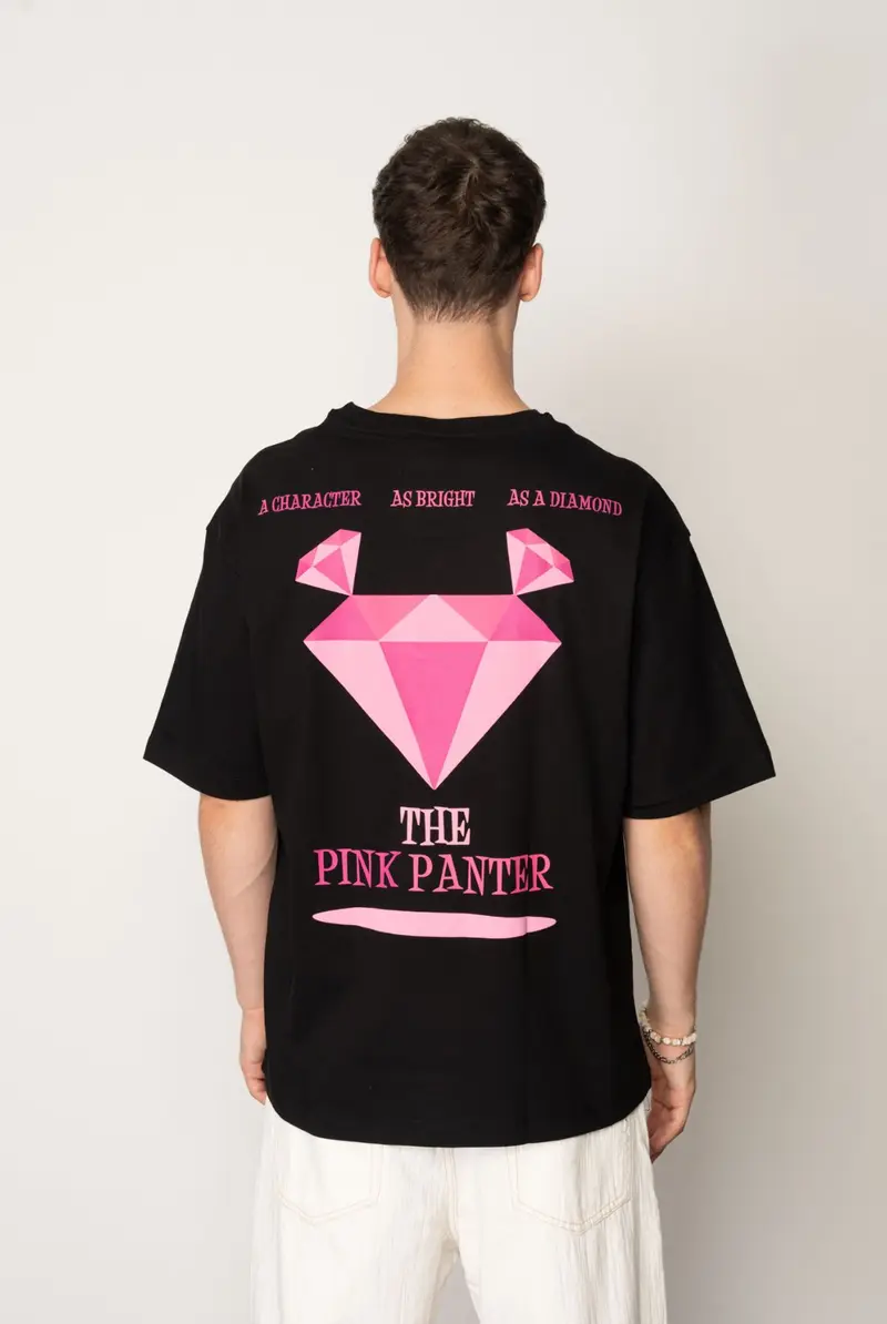 T-shirt Oversize "The Pink Panter" – Style Diamant Rose