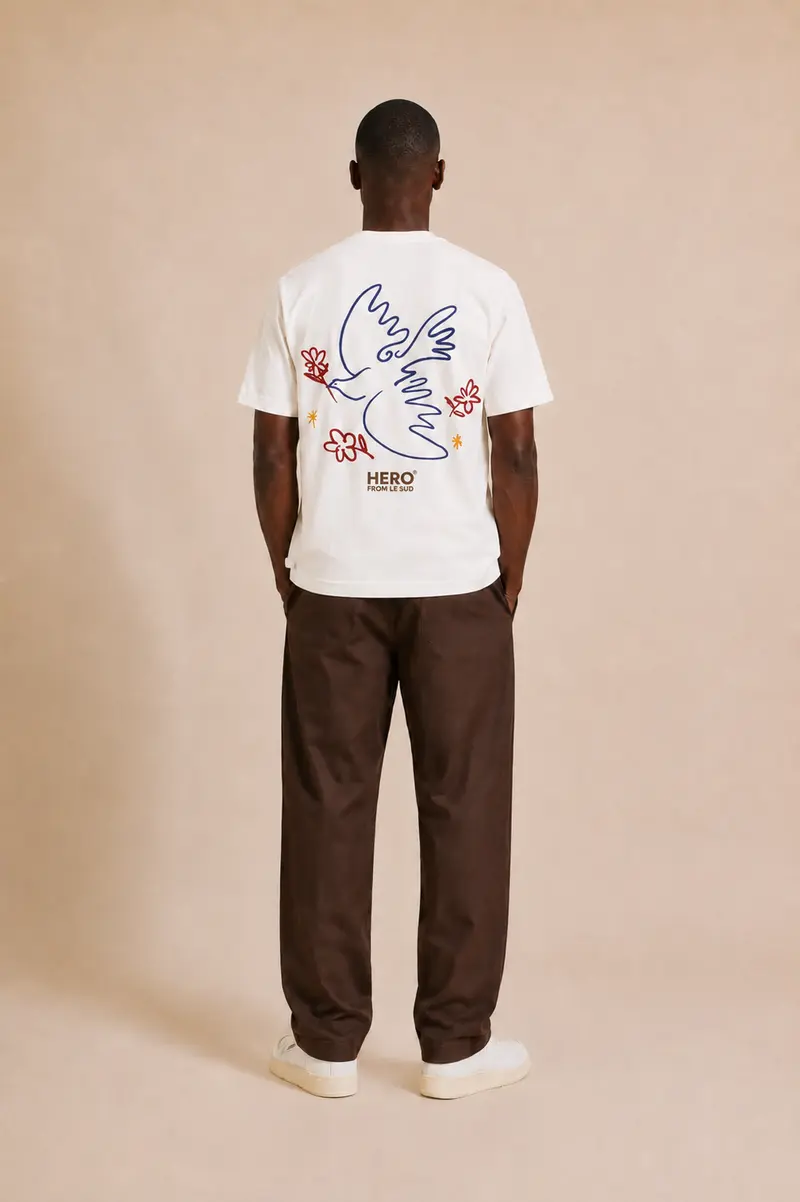 T-SHIRT PEACE TEE - OFF WHITE