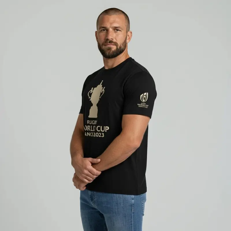 T-shirt prestige noir RWC France 2023