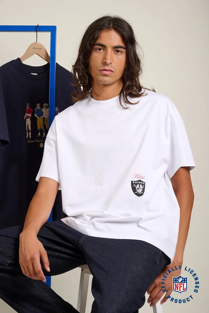 T-SHIRT RAIDERS - OPTICAL WHITE