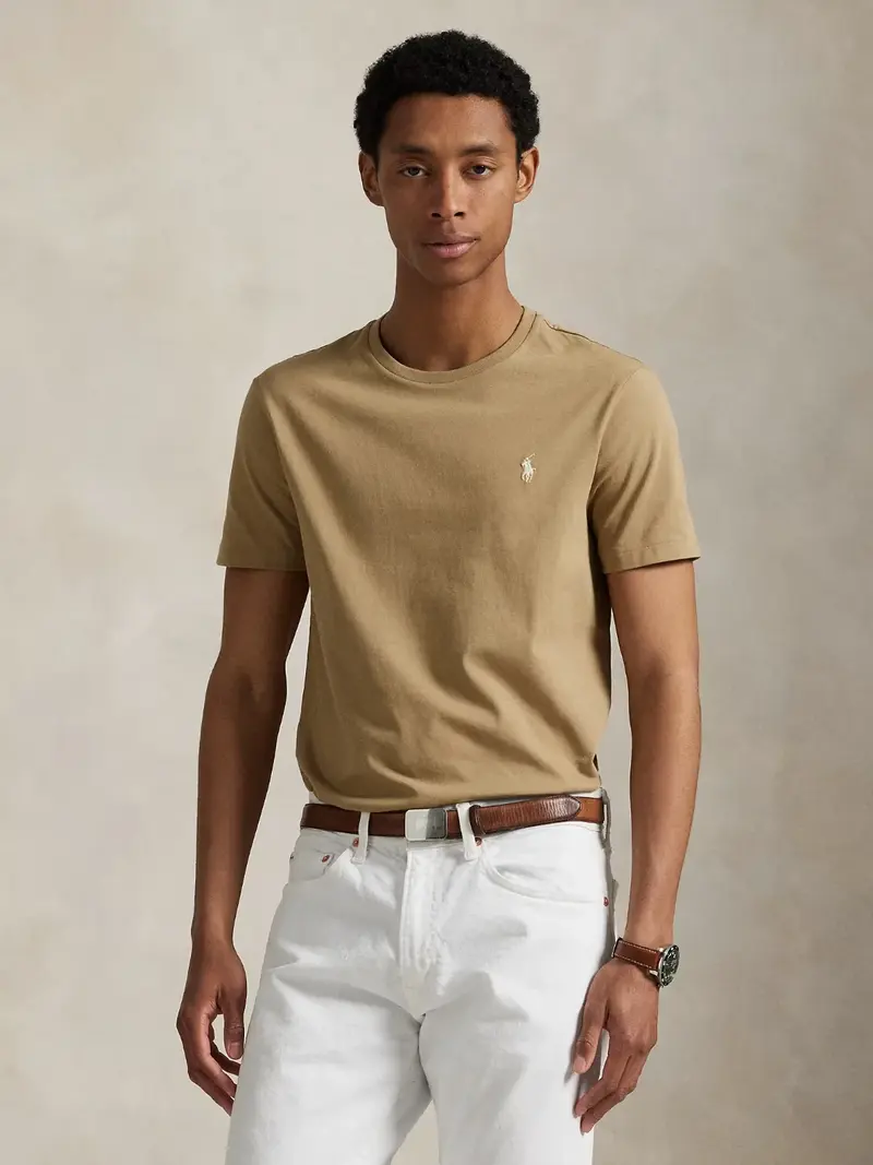 T-Shirt Ralph Lauren ajusté beige