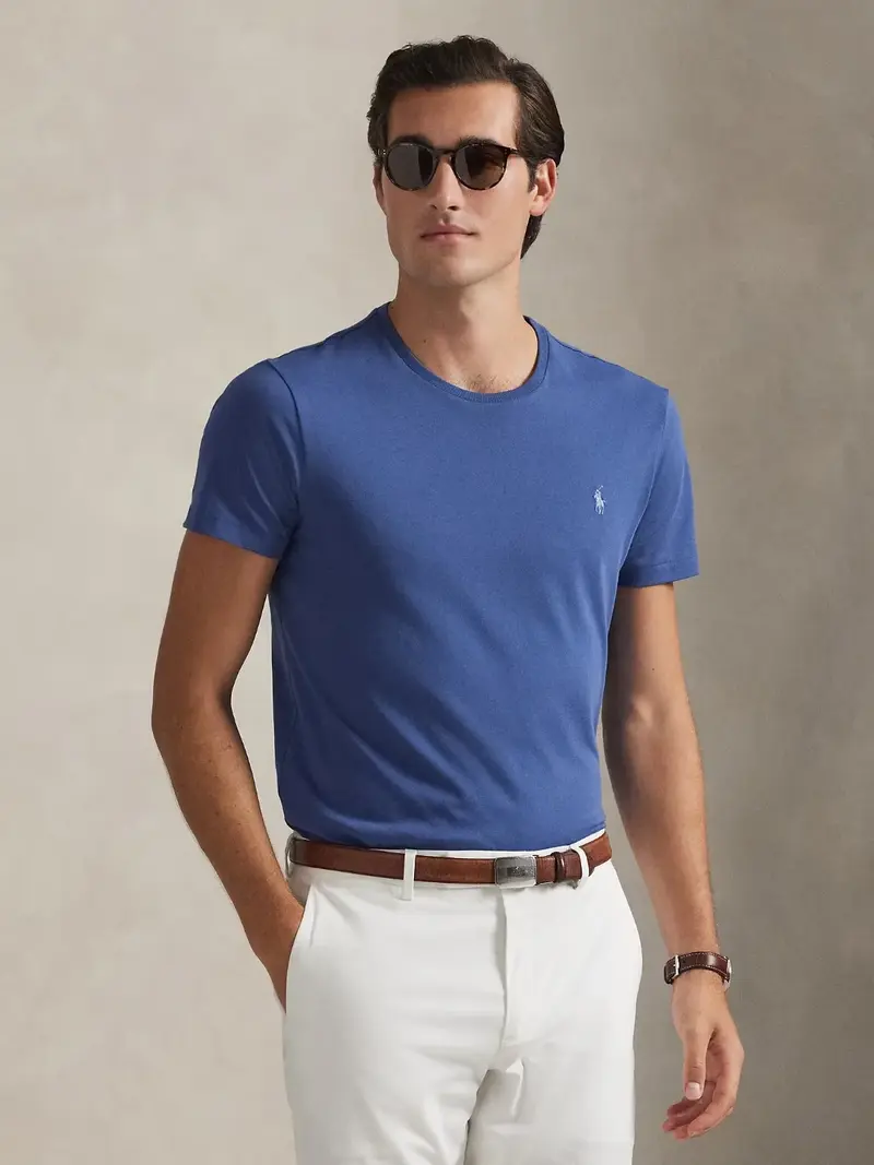 T-Shirt Ralph Lauren ajusté bleu