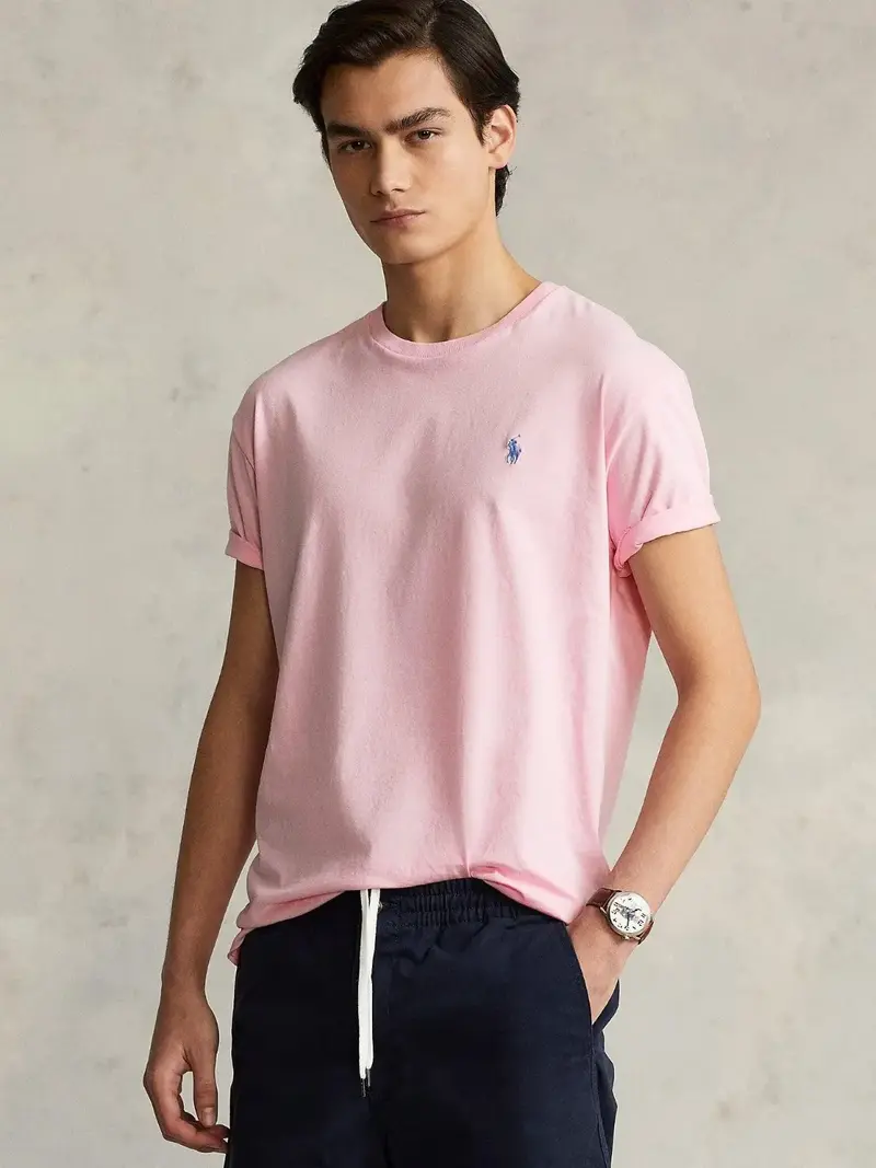 T-Shirt Ralph Lauren ajusté rose