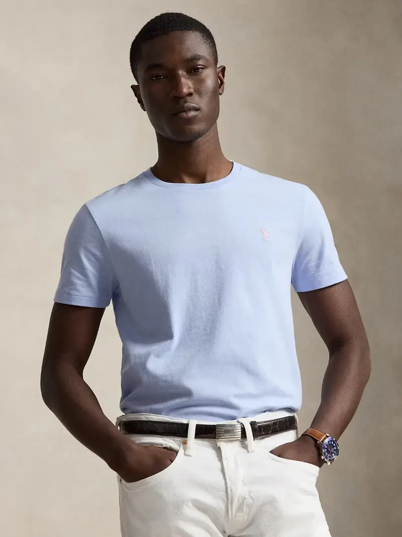 T-Shirt Ralph Lauren bleu en coton