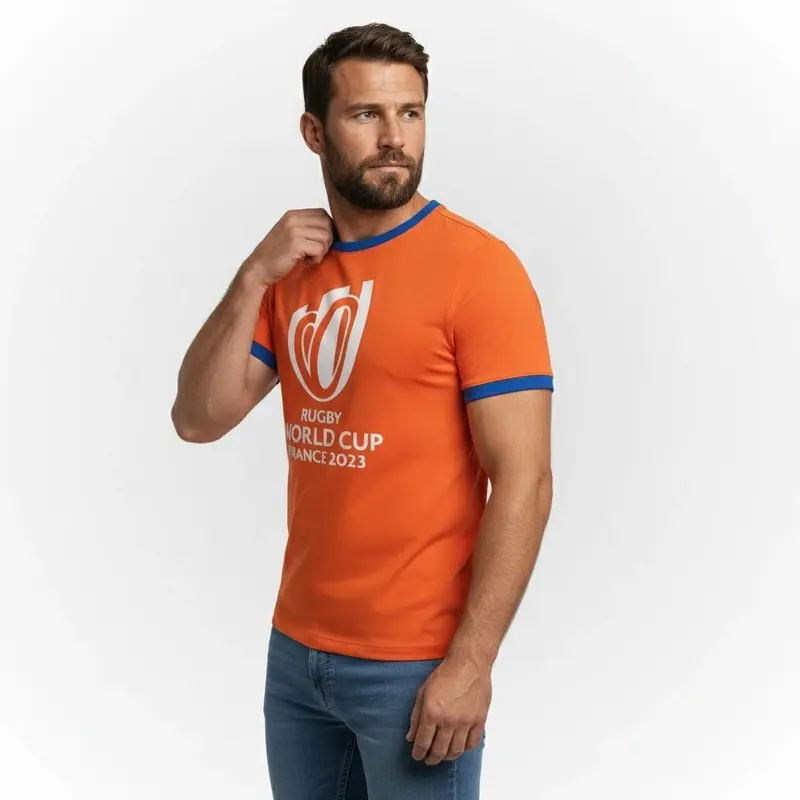 T-shirt rouge Macron RWC France 2023