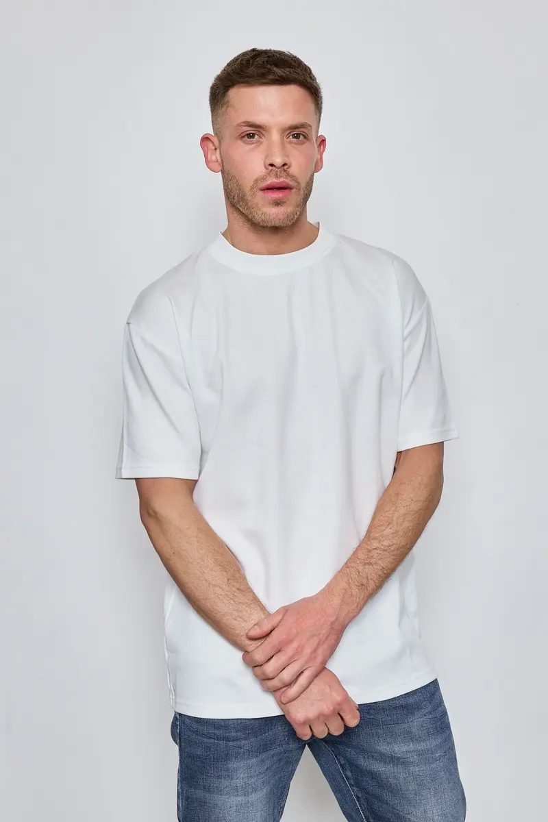 T-shirt style oversized blanc homme