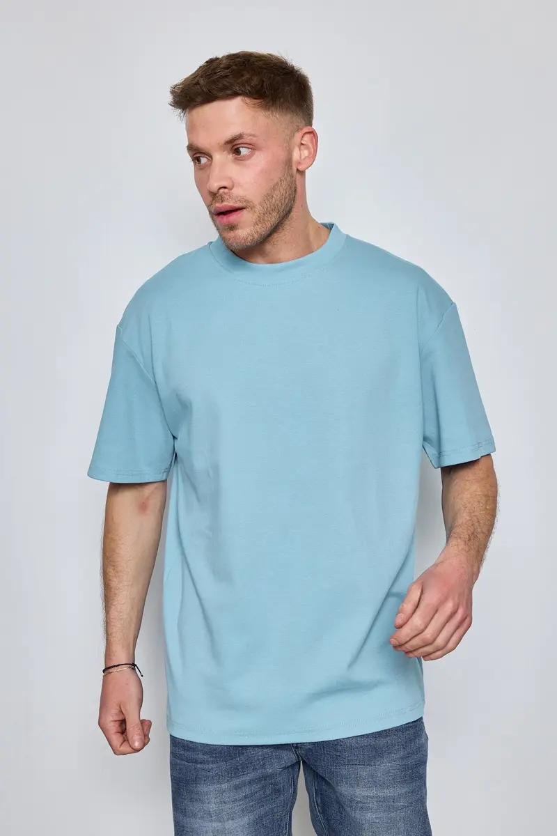 T-shirt style oversized bleu homme
