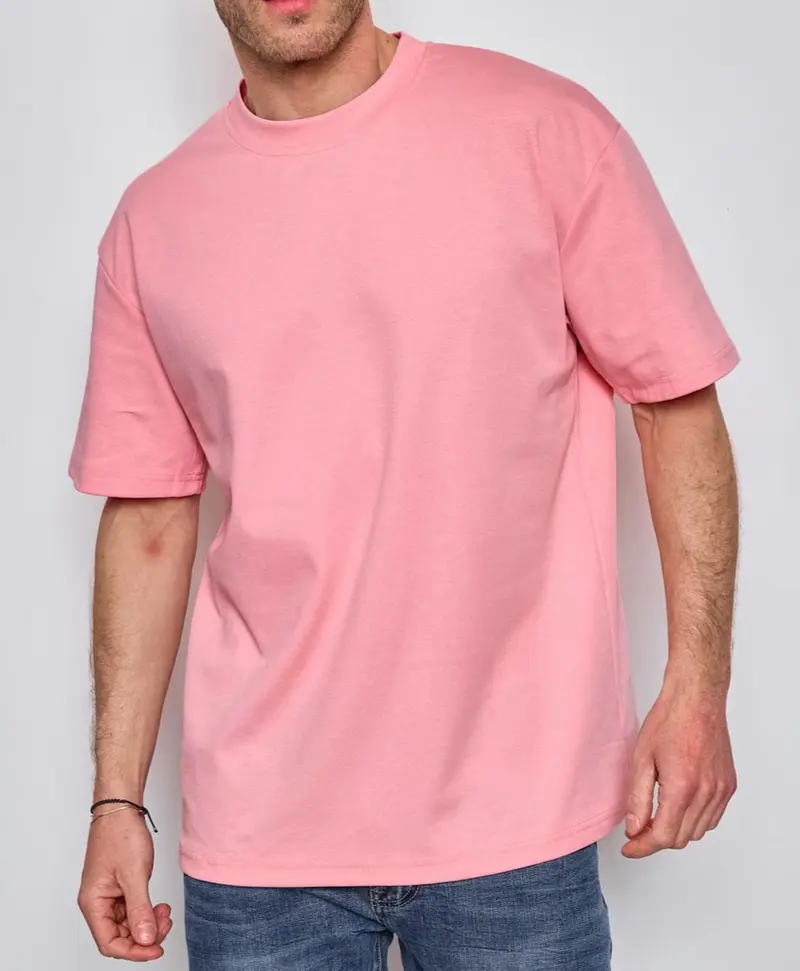 T-shirt style oversized rose homme