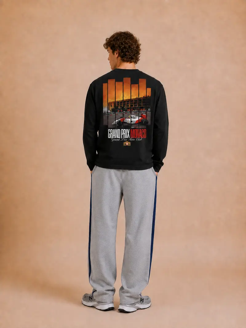 T-SHIRT SUNSET ML - BLACK
