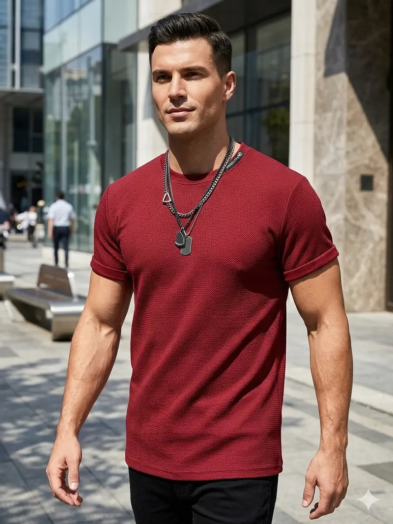 T-shirt Texture Rouge