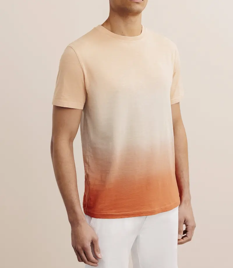 T-shirt tye & dye pêche