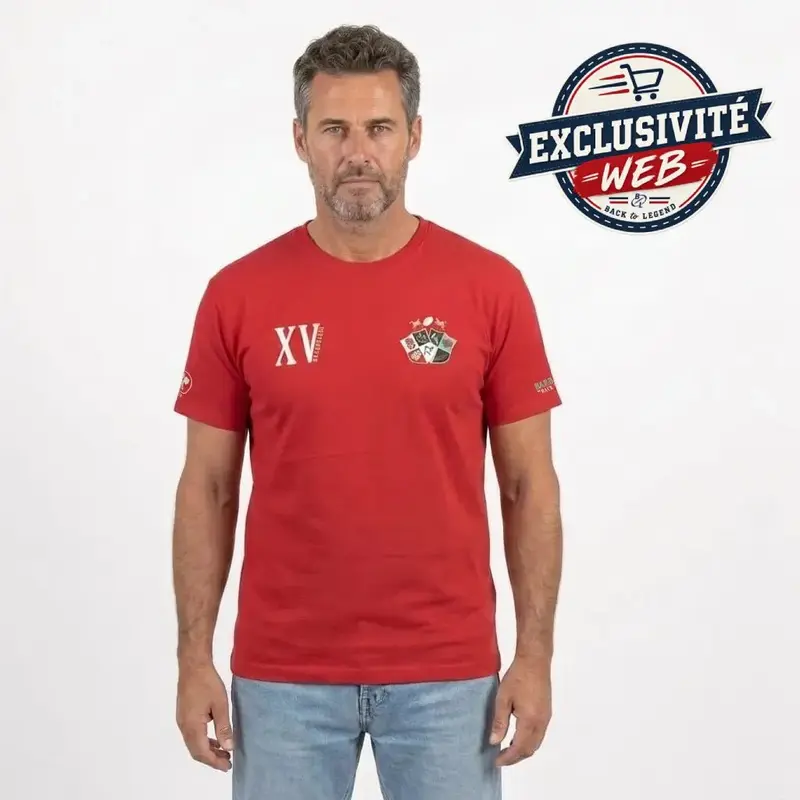 T-shirt XV Barbarians rouge