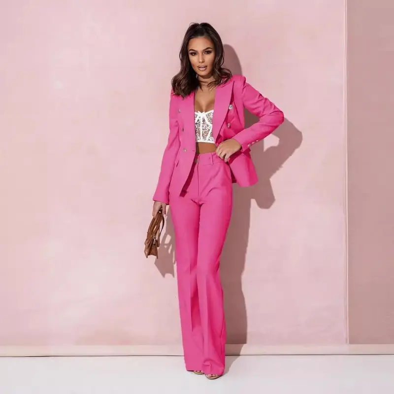 Tailleur professionnel femme à veste croisée