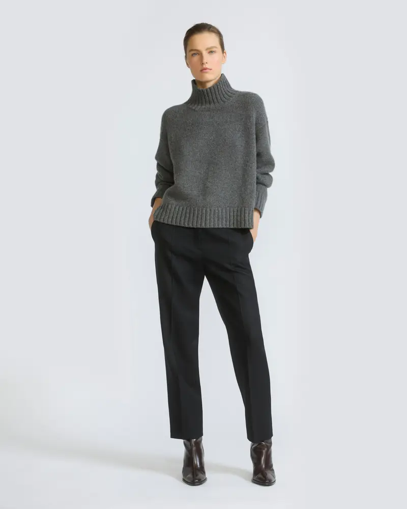 Tailored wool trousers