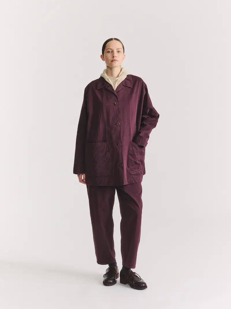TATIANA JACKET - DOUBLE COT - MAHOGANY