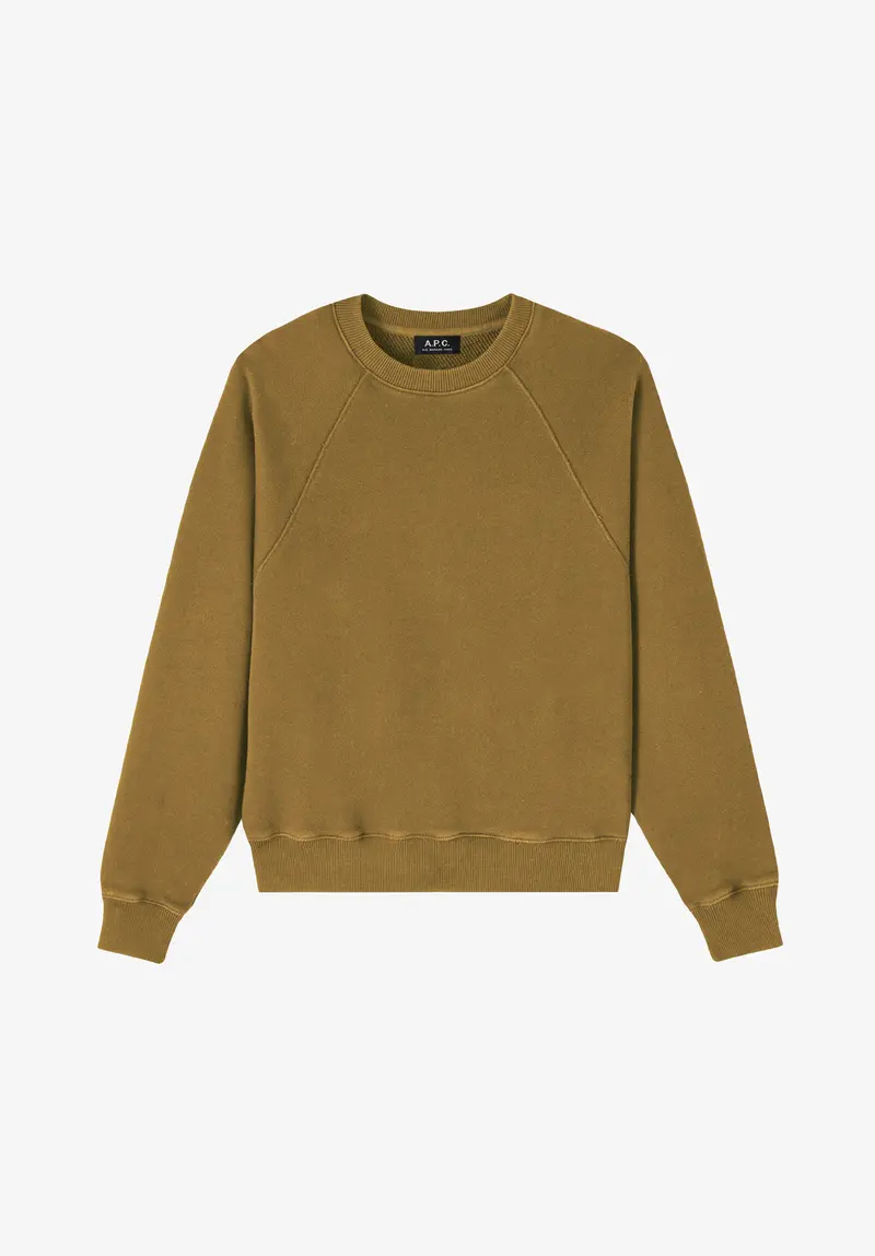 Taupefarbenes Sweatshirt mit Raglanärmeln