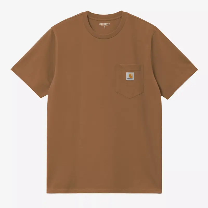Tee shirt à poche poitrine Carhartt WIP marron h.brown