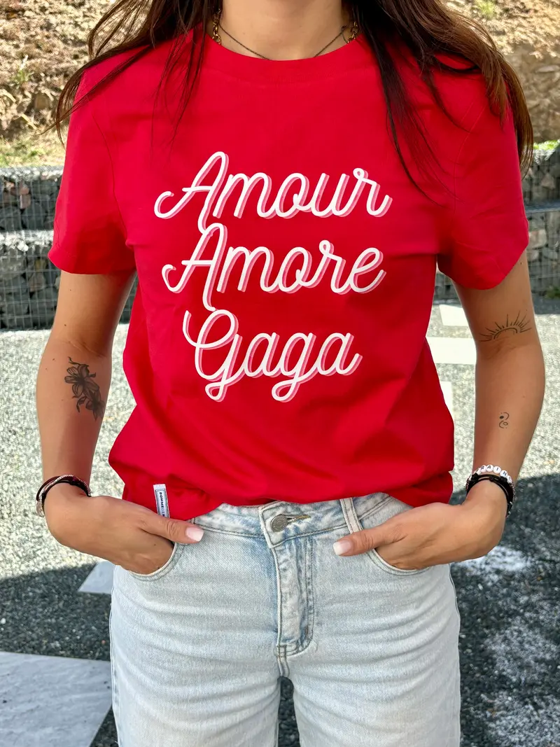 Tee-shirt amore rouge