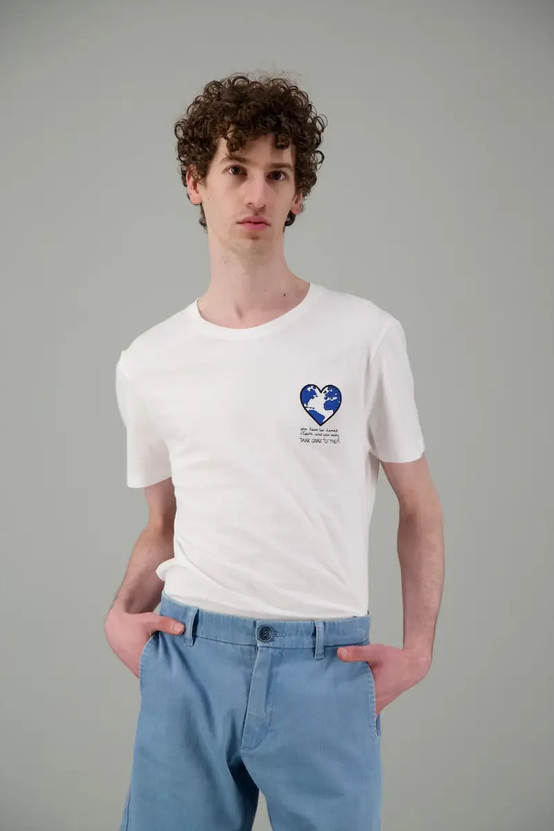 Tee-shirt coton bio japonais blue earth