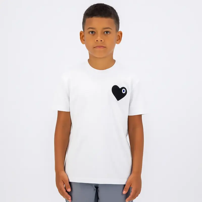 Tee Shirt enfant Cœur Blanc Noir