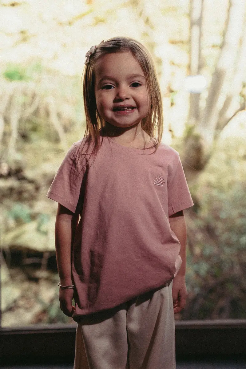 Tee-shirt fille rose