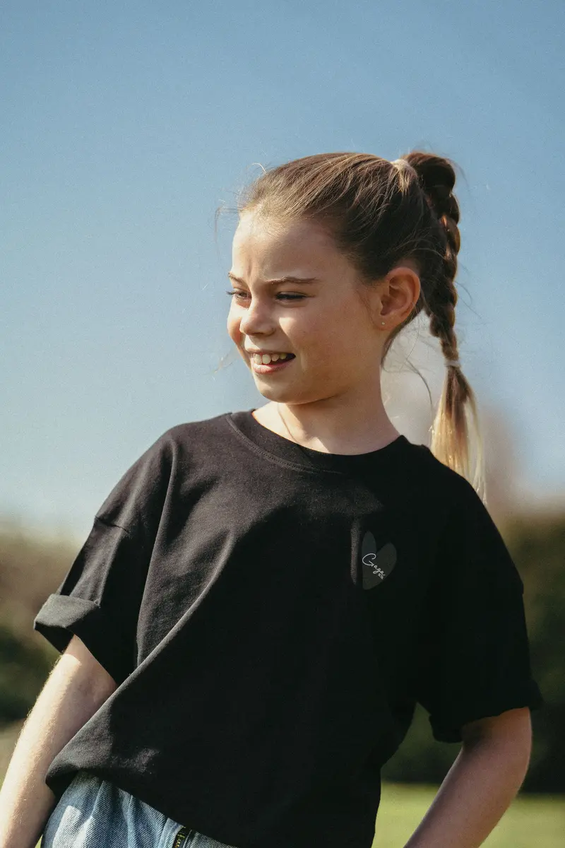 Tee-shirt noir gaga de toi enfant