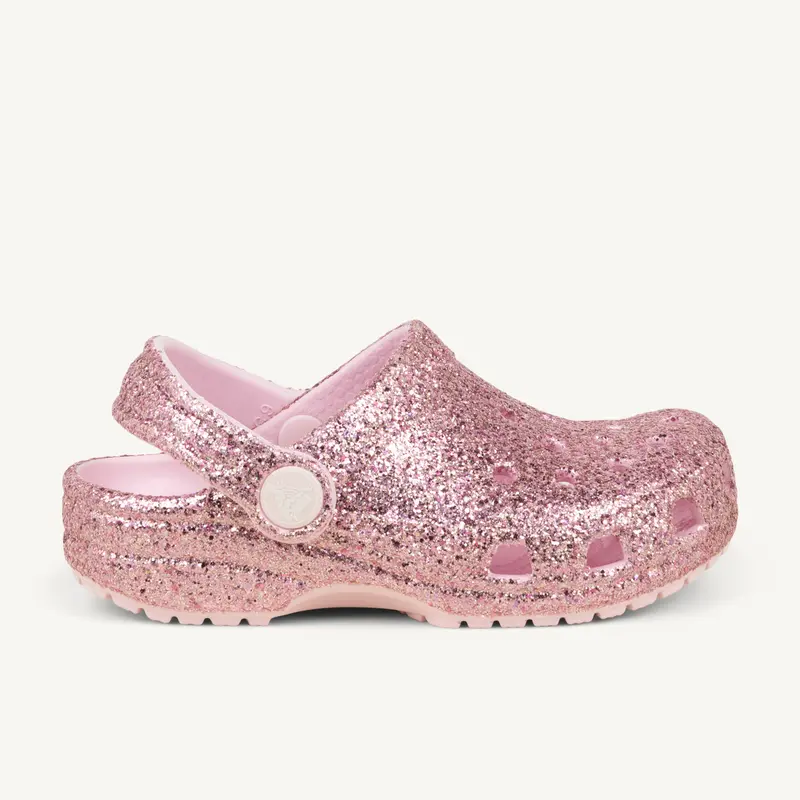 Tongs et Crocs CLASSIC CHUNKY GLITTER CROCS Enfant Rose