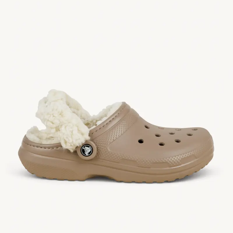 Tongs et crocs CLASSIC FLEECE LINED CLOG CROCS Femme Beige