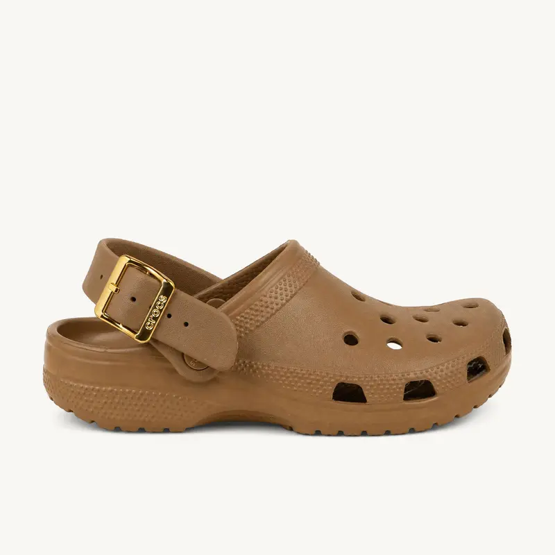 Tongs et crocs CLASSIC METALLIC BUCKLE CLOG CROCS Femme Marron