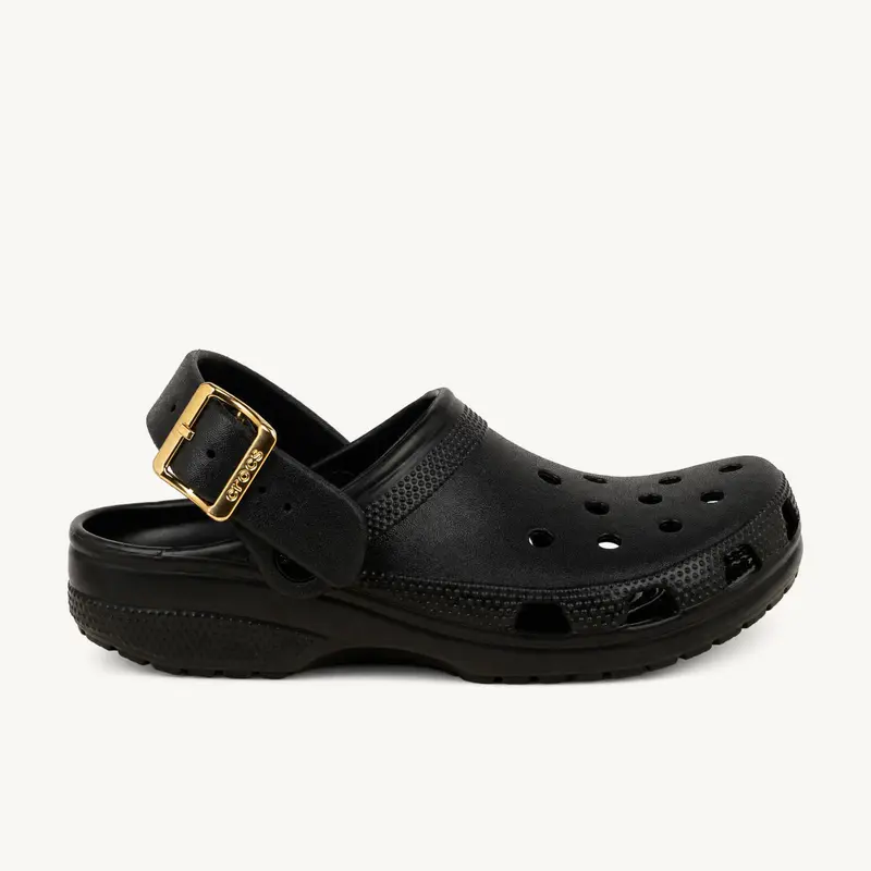 Tongs et crocs CLASSIC METALLIC BUCKLE CLOG CROCS Femme Noir