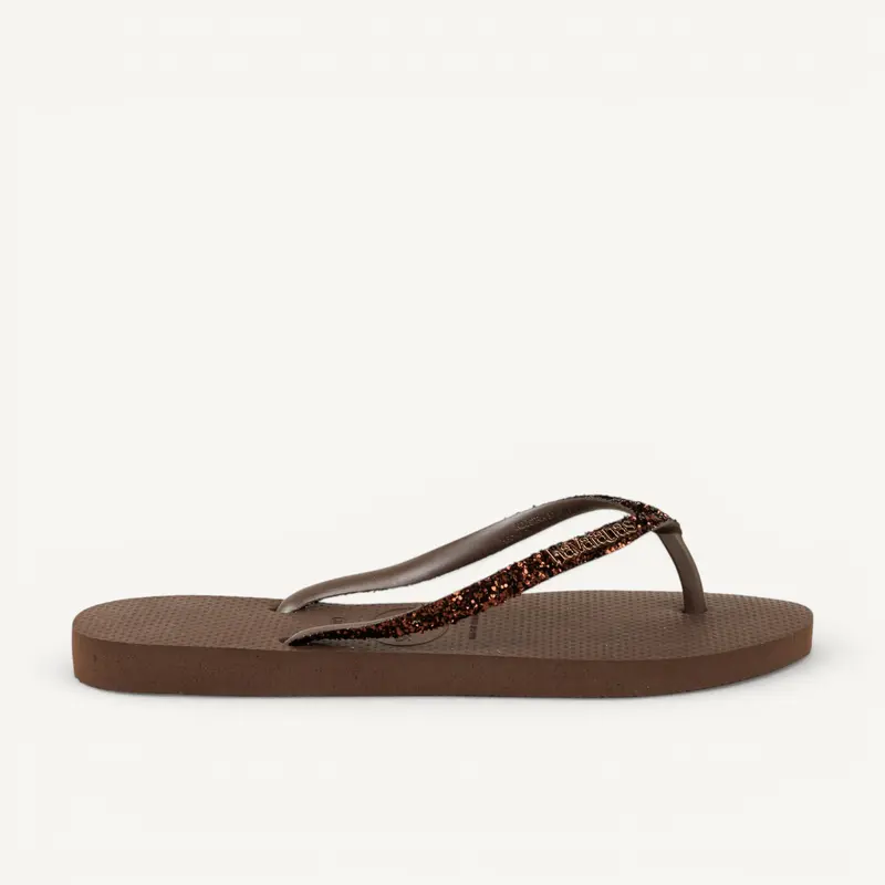 Tongs et crocs GLITTER II HAVAIANAS Femme Marron