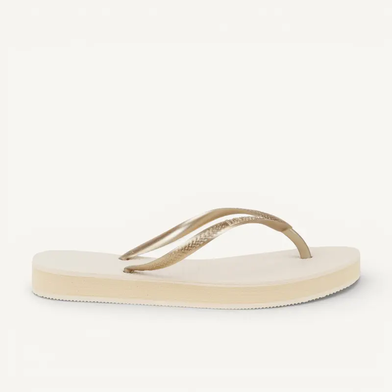 Tongs et crocs SLIM PLATFORM HAVAIANAS Femme Beige