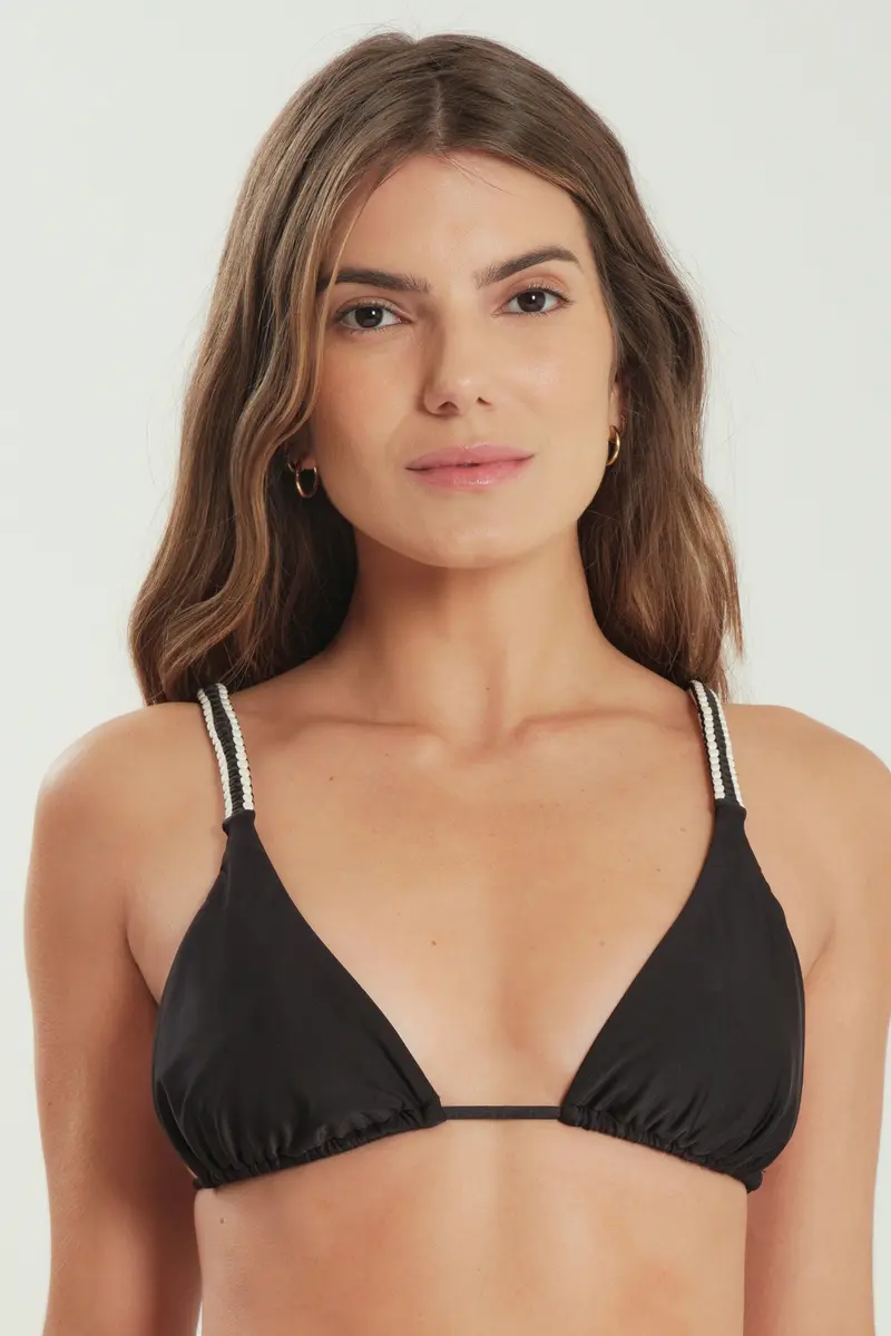 Top Preto Macrame-Ponto-Basico