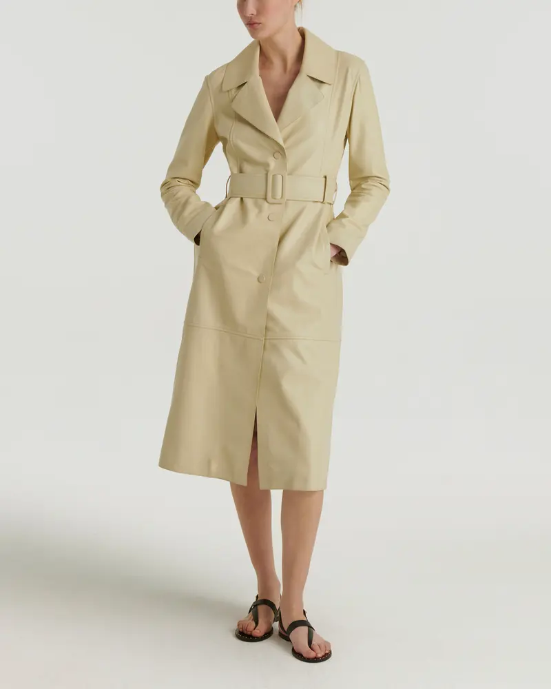 Trench en cuir d'agneau
